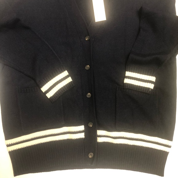🛍NWT! &. Layered Navy Blue knit Cardigan Lg - Picture 5 of 7